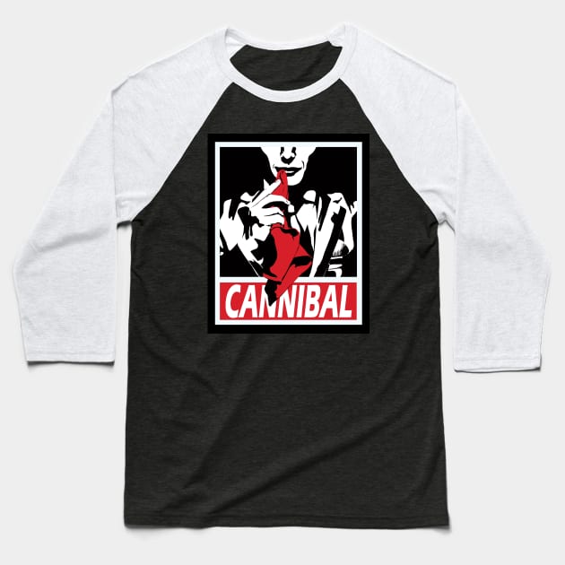 Hannibal the Cannibal Baseball T-Shirt by 666hughes